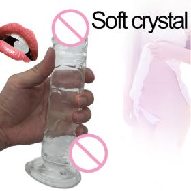 Skin Feeling Realistic Dildo Soft Material Huge Big Penis with Suction Cup Sex Toys for Woman Strapon Female Masturbation (size: S)